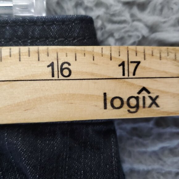 Christopher & Banks Jeans Womens Size 10 Black Embellished Pockets Stretch Slim - Picture 5 of 12